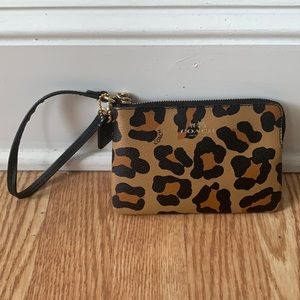 Coach Leopard Print Wristlet
